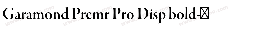 Garamond Premr Pro Disp bold字体转换